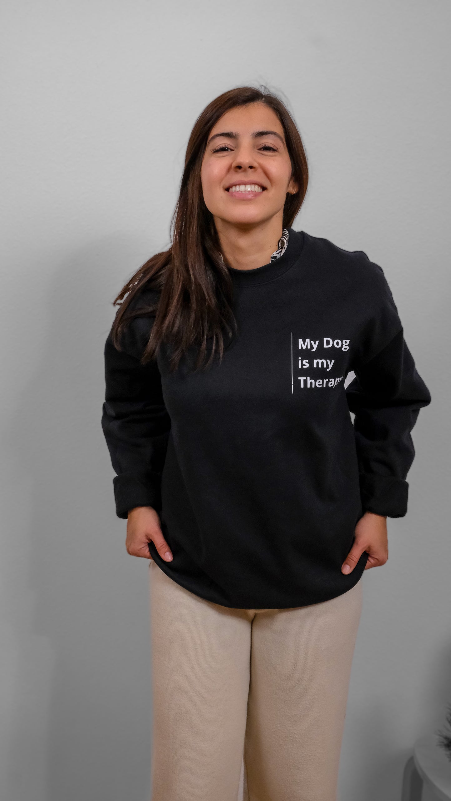 My Dog is My Therapy Crewneck Sweater