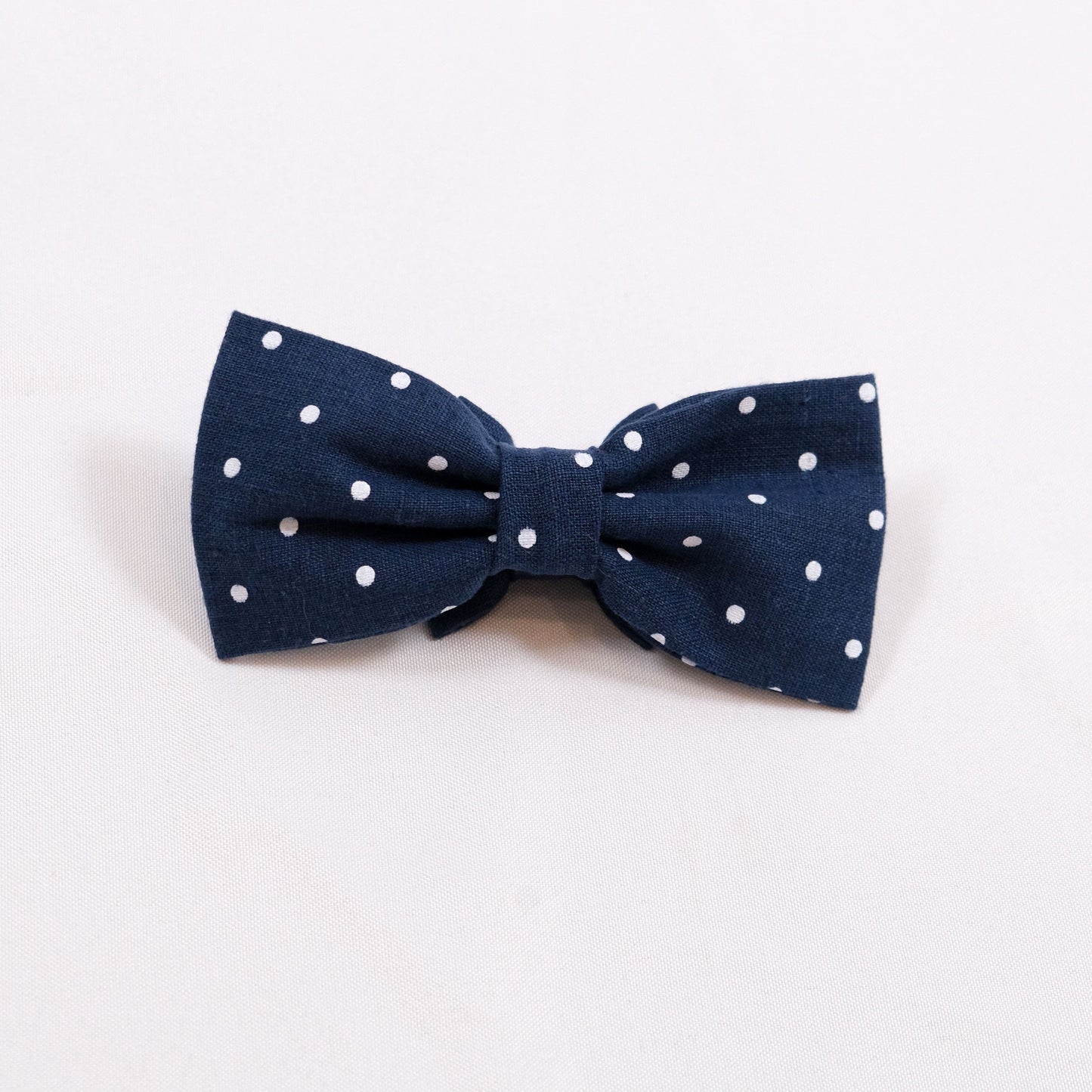 Navy Blue Dots Bow Tie