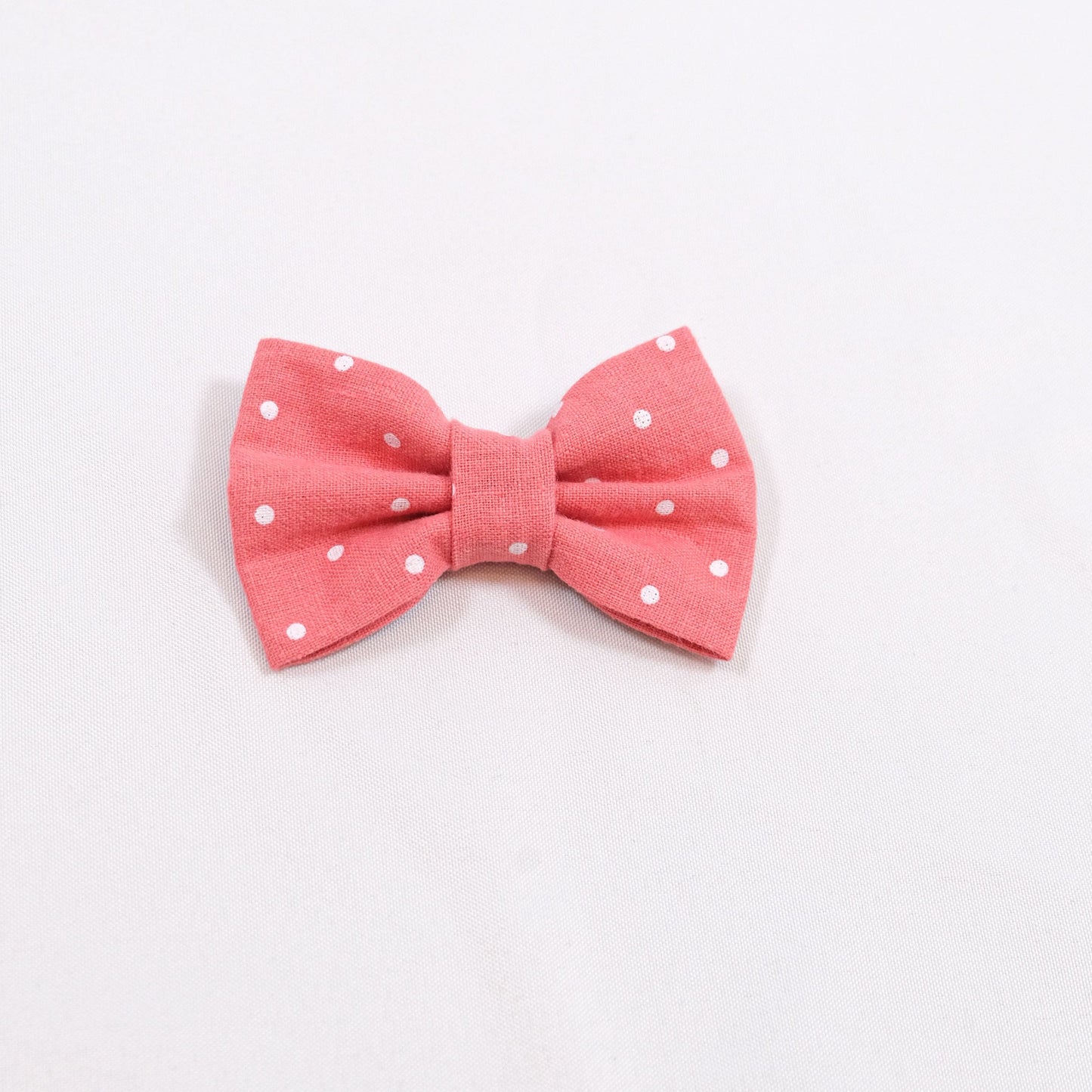 Coral Dots Bow Tie